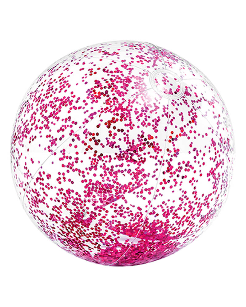 Image of Intex Transparant Pink Glitter Beach Ball